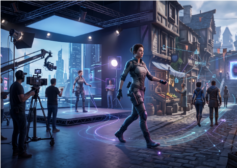 AI digital performer generation for virtual production