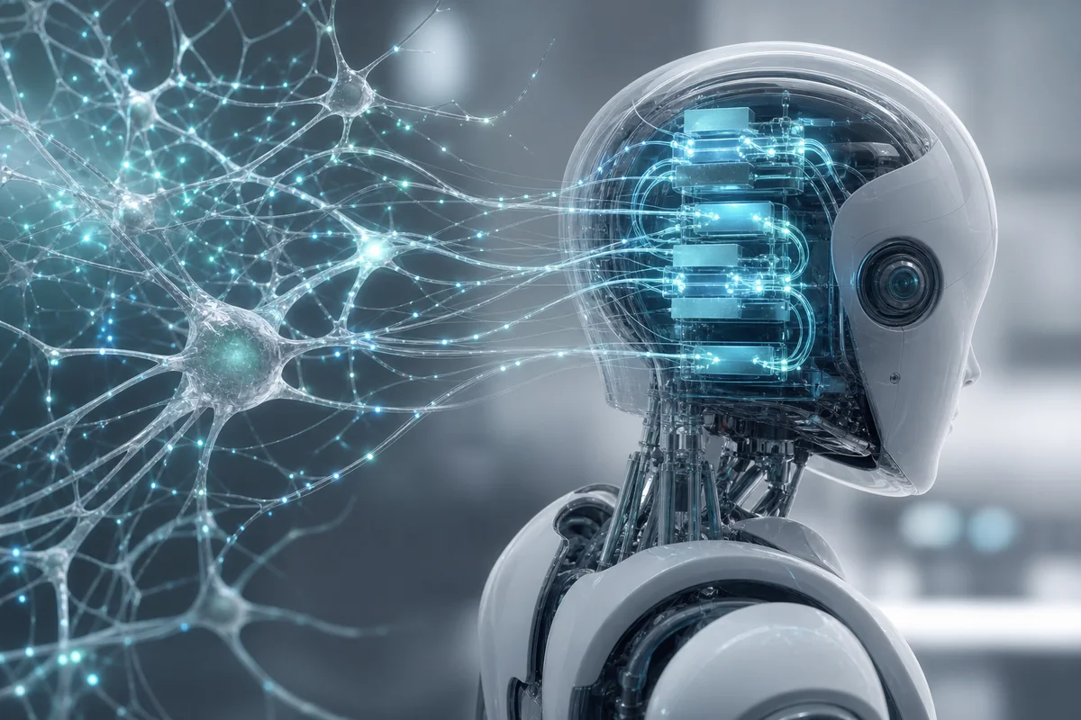 Neural structures connecting to the learning system of an intelligent robot
